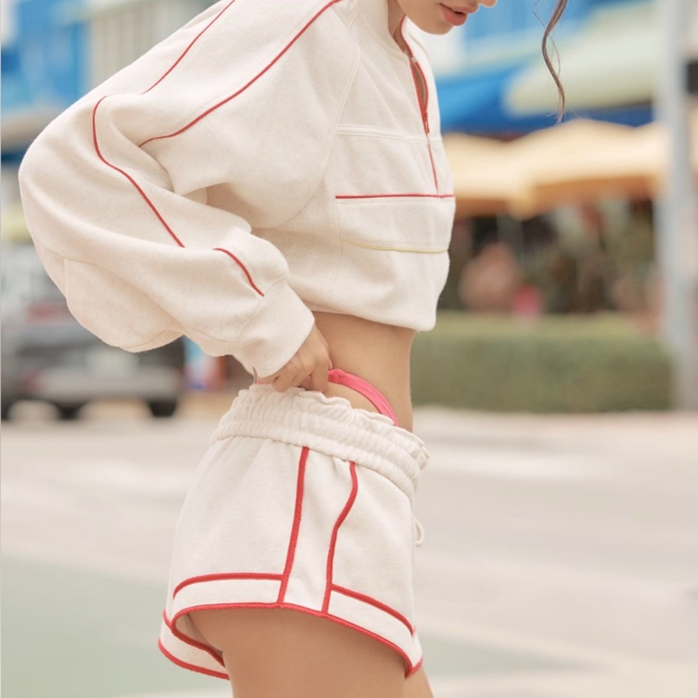 Anthropologie | Daily Practice Piped Retro Sweat Shorts XS NWT